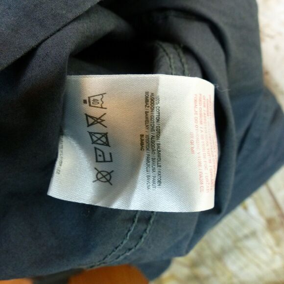 Dissident Shirt Mens L Gray Long Sleeve Button Military Utility Pockets Rock Y2K - Picture 12 of 12